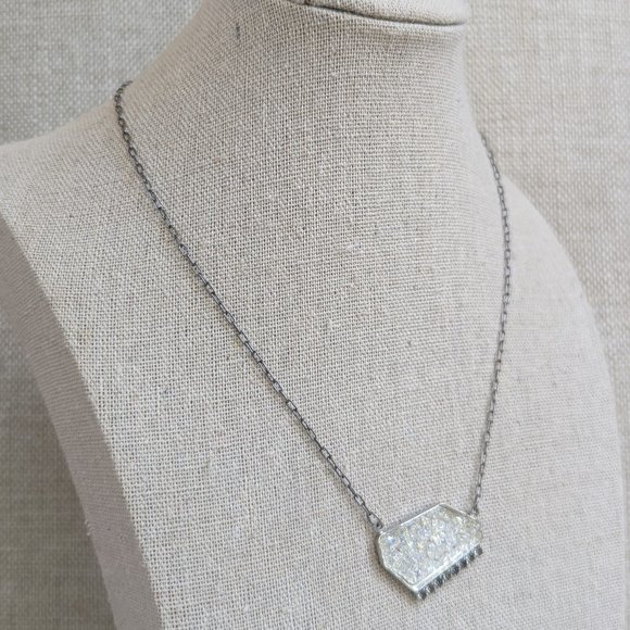 Sabika Reflection Crushed Crystal Necklace - Picture 8 of 12
